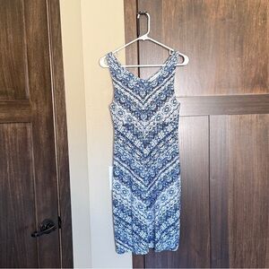 Athleta Women’s Santorini 3.0 V Neck Casual Stretch Swing Dress Size Small